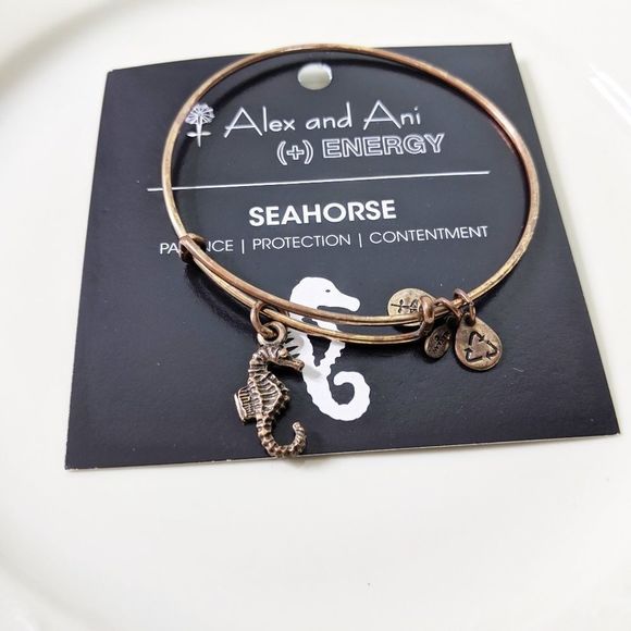 Alex and Ani Rafaelian Gold Seahorse Bracelet - Picture 2 of 6